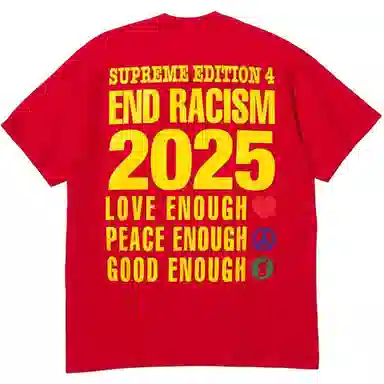 Supreme x Hiroshi Fujiwara GOODENOUGH SS25 Week 15 End Racism Tee