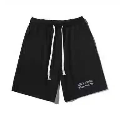 乱步 基础个性印花宽松时尚百搭简约休闲短裤 男女同款