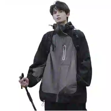 MORii Casual Zip Colorblock Jacket