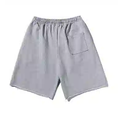 乱步 美式潮牌宽松慵懒运动五分设计街头艺术英文印花休闲短裤 男女同款