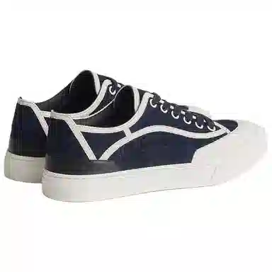 Hermes Get Suede Low Sneakers Blue White