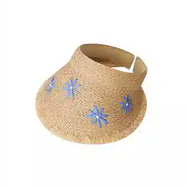 艾佳微 夏季度假海边沙滩 草编 空顶帽 女款