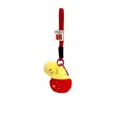 丹琴 卡通乒乓球羽毛球拍公仔 创意运动系书包背包挂饰钥匙扣 毛绒 挂件 男女同款情侣款