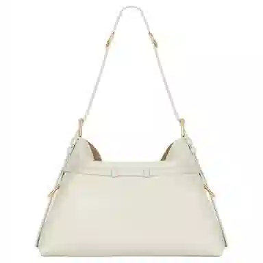 纪梵希 品牌徽标 小牛皮 单肩包 中号 女款 象牙白