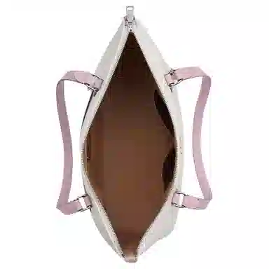 COACH Gallery Signature 37 Tote Bag Large White Pink