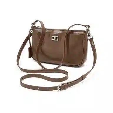 老人头 小众设计感时尚通勤百搭轻便 头层牛皮 斜挎单肩包 女款 多色