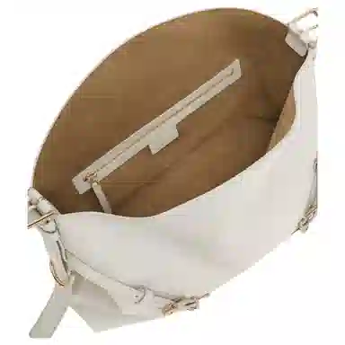 纪梵希 品牌徽标 小牛皮 单肩包 中号 女款 象牙白