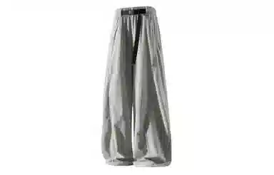 大卫贝肯 简约纯色垂感顺滑拖地凉感透气宽松阔腿长裤系带速干冰丝休闲裤 男女同款