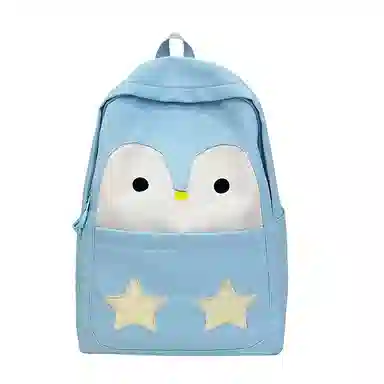 普乐威 学院风可爱卡通企鹅小清新初中高中学生旅游轻便 尼龙 双肩包 女款 多色