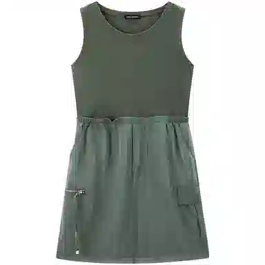 太平鸟 时尚舒适背心拼接无袖连衣裙 女款