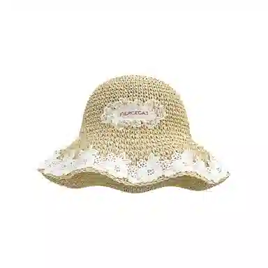 艾佳微 海边沙滩甜美小清新拍照百搭户外防晒防紫外线遮阳 草编 渔夫帽 男女同款情侣款
