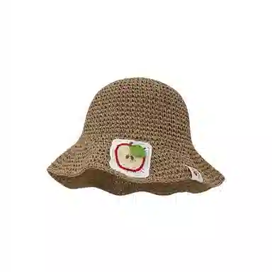 艾佳微 海边沙滩甜美小清新拍照百搭户外防晒防紫外线遮阳 草编 渔夫帽 男女同款情侣款