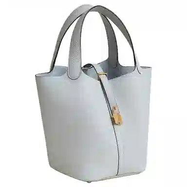 HERMES Picotin Lock 22 Clemence 22 08 Bleu Pale