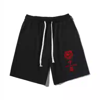 乱步 潮牌美式运动慵懒宽松五分设计感中国结印花休闲短裤 男女同款