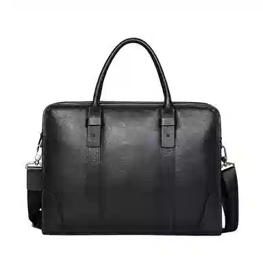PESASRIE Business Leather Briefcase Black