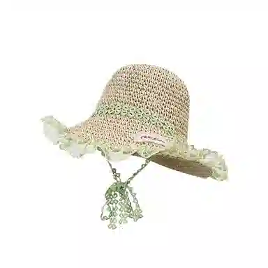 艾佳微 海边沙滩甜美小清新拍照百搭户外防晒防紫外线遮阳 草编 渔夫帽 男女同款情侣款