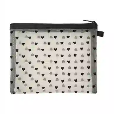 馨枕居 爱心网纱化妆包