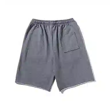 乱步 美式潮牌宽松卷边慵懒运动五分设计蛇蛇印花休闲短裤 男女同款