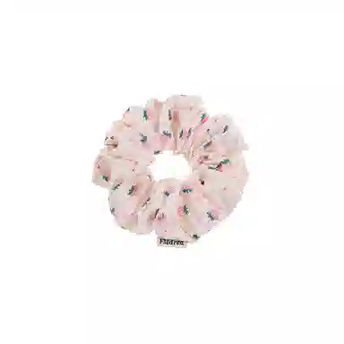 水中玉 粉色草莓大肠发圈扎头马尾发绳甜美可爱高弹力头花头饰 布艺 头绳 女款