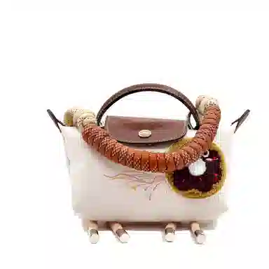 Longchamp Le Pliage 17 White Brown