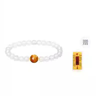 老凤祥 【限量赠·手机贴&金木水火土】五行 新中式温柔简约 上岸水逆退散能量磁场 时来运转净化负能量 约会礼盒天然 白水晶 手串 女款