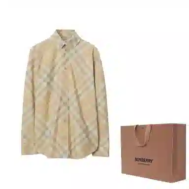 Burberry Checked Collar Shirt Brown