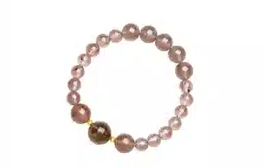 【爱情】 周六福 招财甜美 草莓晶 手串 女款