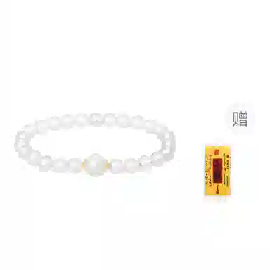 老凤祥 【限量赠·手机贴&金木水火土】五行 新中式温柔简约 上岸水逆退散能量磁场 时来运转净化负能量 约会礼盒天然 白水晶 手串 女款