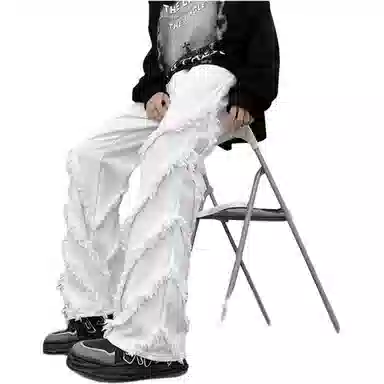 SZSX Vintage Washed Denim Pants