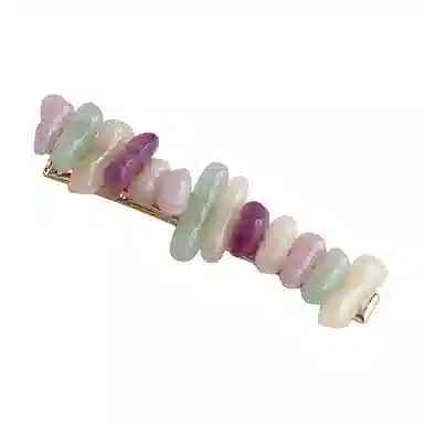 希铃 彩色不规则排列清冷感小众 树脂 发夹 女款