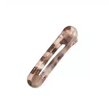 如花梦 鸭嘴豹纹气质带齿防滑后脑勺盘发一字 树脂 发夹 女款