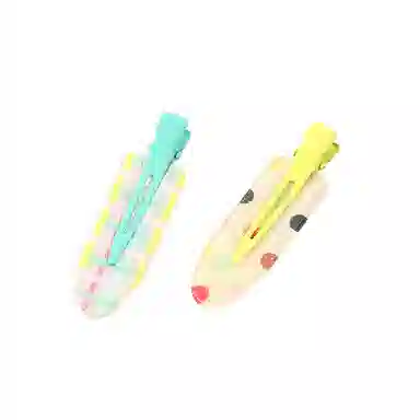 如花梦 甜美可爱果汁无痕边夹侧边刘海夹化妆夹头饰碎发一字夹 亚克力 发夹 女款