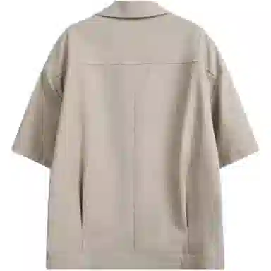 布客行 美式高街潮牌时尚个性设计感纯色日常通勤基础款休闲翻领宽松夹克外套 男女同款