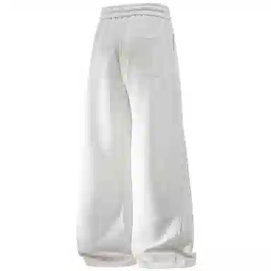 大卫贝肯 美式复古高街系带纯色拼接宽松时尚卫裤休闲裤 男女同款