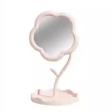 悦语 花朵便携镜子桌面台式梳妆镜学生宿舍高颜值随身太阳花化妆镜