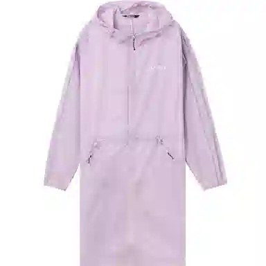 探路者 徒步系列 条纹中长款连帽拉链长袖防晒服 女款 丁香紫