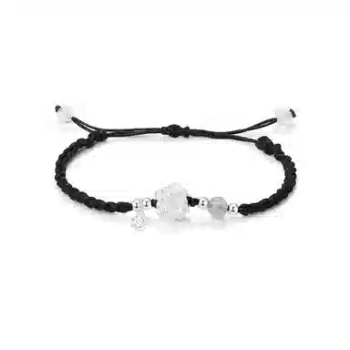 【S999足银|好运莲莲】 七七银饰 莲花 新中式国潮高级感 复古简约百搭 朵朵有钱花 气质高级 时尚小众  银 手绳 男女同款情侣款