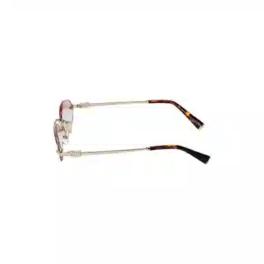 Miu Miu Gradient Metal Oval Sunglasses