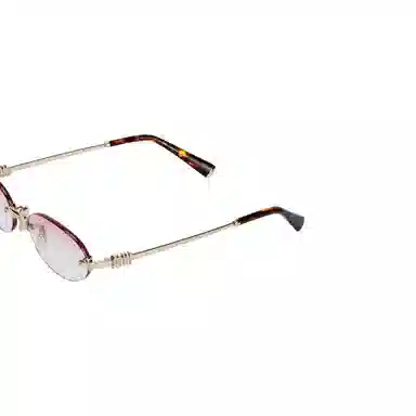 Miu Miu Gradient Metal Oval Sunglasses