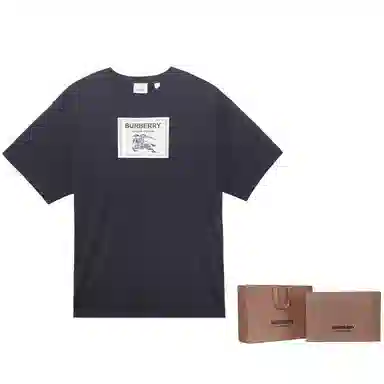 Burberry SS23 Logo Crewneck T-Shirt Navy