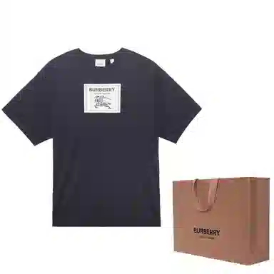 Burberry SS23 Logo Crewneck T-Shirt Navy