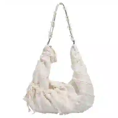 UNITE STAR Plaid Tassel Shoulder Bag