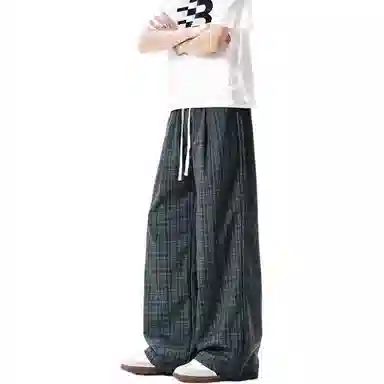 悍戈 美式复古慵懒风高街潮流透气亲肤宽松直筒阔腿通勤长裤休闲裤 男女同款