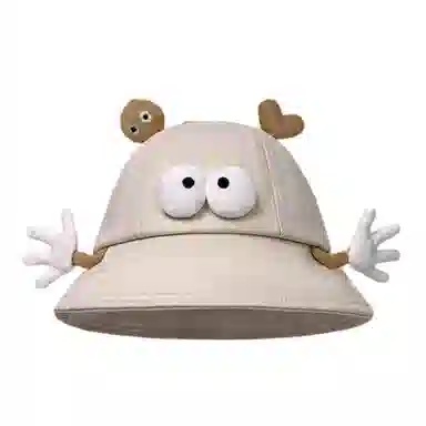 豹了个猫 可爱小怪兽百搭遮阳防晒 棉 渔夫帽 男女同款情侣款