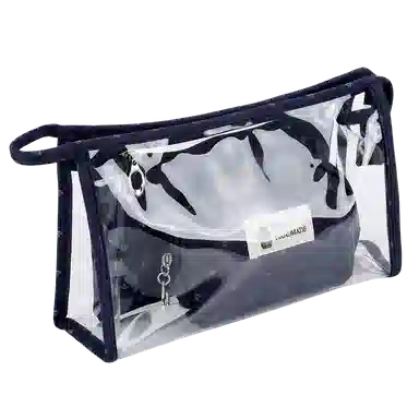 馨枕居 便携式三件套化妆包透明大容量洗漱护肤品口红收纳包学生手拿笔袋