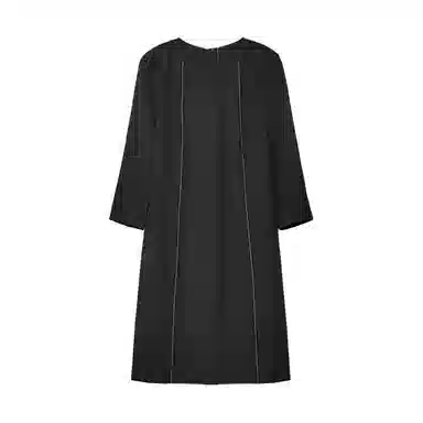 桑罗 哑光可机洗纯净直筒裙长袖睡裙 女款