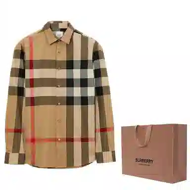 Burberry Check Shirt Beige