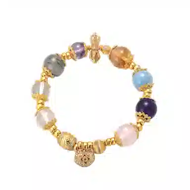 金杰福 招财转运盘缠#好运天然 多色水晶 手串 男女同款情侣款