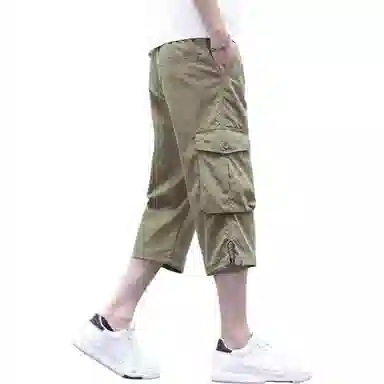 尘映 潮牌七分裤裤子男夏季薄款直筒户外街头穿搭休闲短裤 男款
