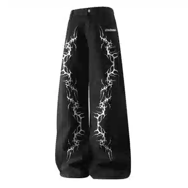 MADONA Vintage Lightning Logo Jeans